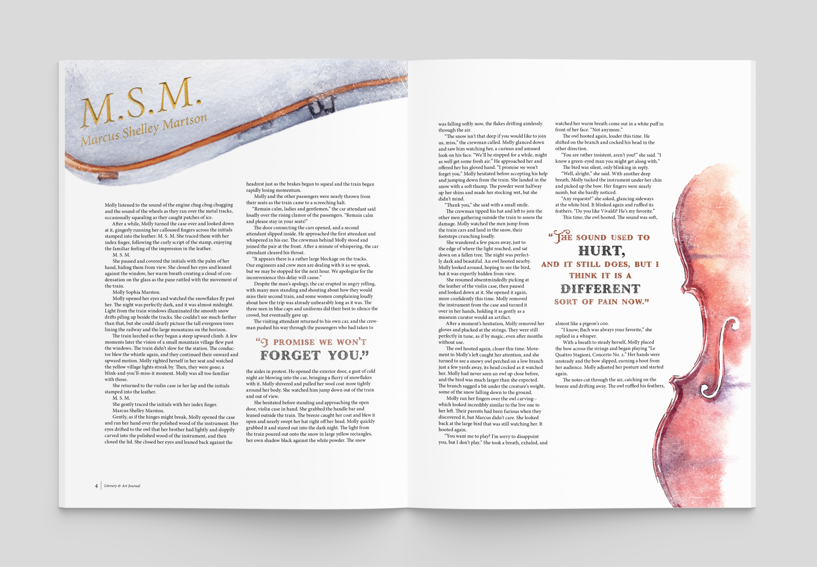 On the Train Northward Spread 2 Mockup